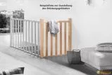Preview: Holzsäulen Brüstungsgeländer in Buche für die Massivholztreppe Savoy (100 cm Set)
