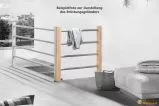 Preview: Holz/Metall Brüstungsgeländer in Buche für die Massivholztreppe Savoy (100 cm Set)